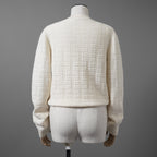 HERMES エルメス / 22AW 美品 Hアッシュ 長袖ニット / ウール ラウンジウェア ヴォヤージュ / 2H2630DA / size38 (WHITE)