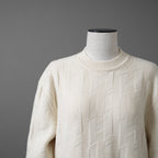 HERMES エルメス / 24AW 美品 Hモチーフ ウール 長袖ニット ワンピース  正規品  / 4H2523D3 / size36 (WHITE)