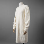 HERMES エルメス / 24AW 美品 Hモチーフ ウール 長袖ニット ワンピース  正規品  / 4H2523D3 / size36 (WHITE)
