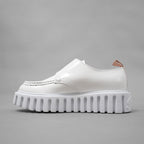 Roger Vivier ロジェ ヴィヴィエ / 美品 22SS Viv' Go-Thick ヴィヴ ゴー シック ストラス バックル パテントレザー ローファー 厚底 シューズ / size 36 (23cm) WHITE レディース