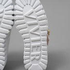 Roger Vivier ロジェ ヴィヴィエ / 美品 22SS Viv' Go-Thick ヴィヴ ゴー シック ストラス バックル パテントレザー ローファー 厚底 シューズ / size 36 (23cm) WHITE レディース