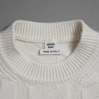HERMES エルメス / 24AW 美品 Hモチーフ ウール 長袖ニット ワンピース  正規品  / 4H2523D3 / size36 (WHITE)