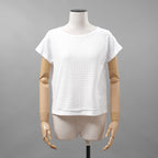 HERNO ヘルノ / 24SS SUPERFINE COTTON JERSEY SPRING LACE 半袖Tシャツ / size 71291-68332-1 /  size40 (WHITE) レディース