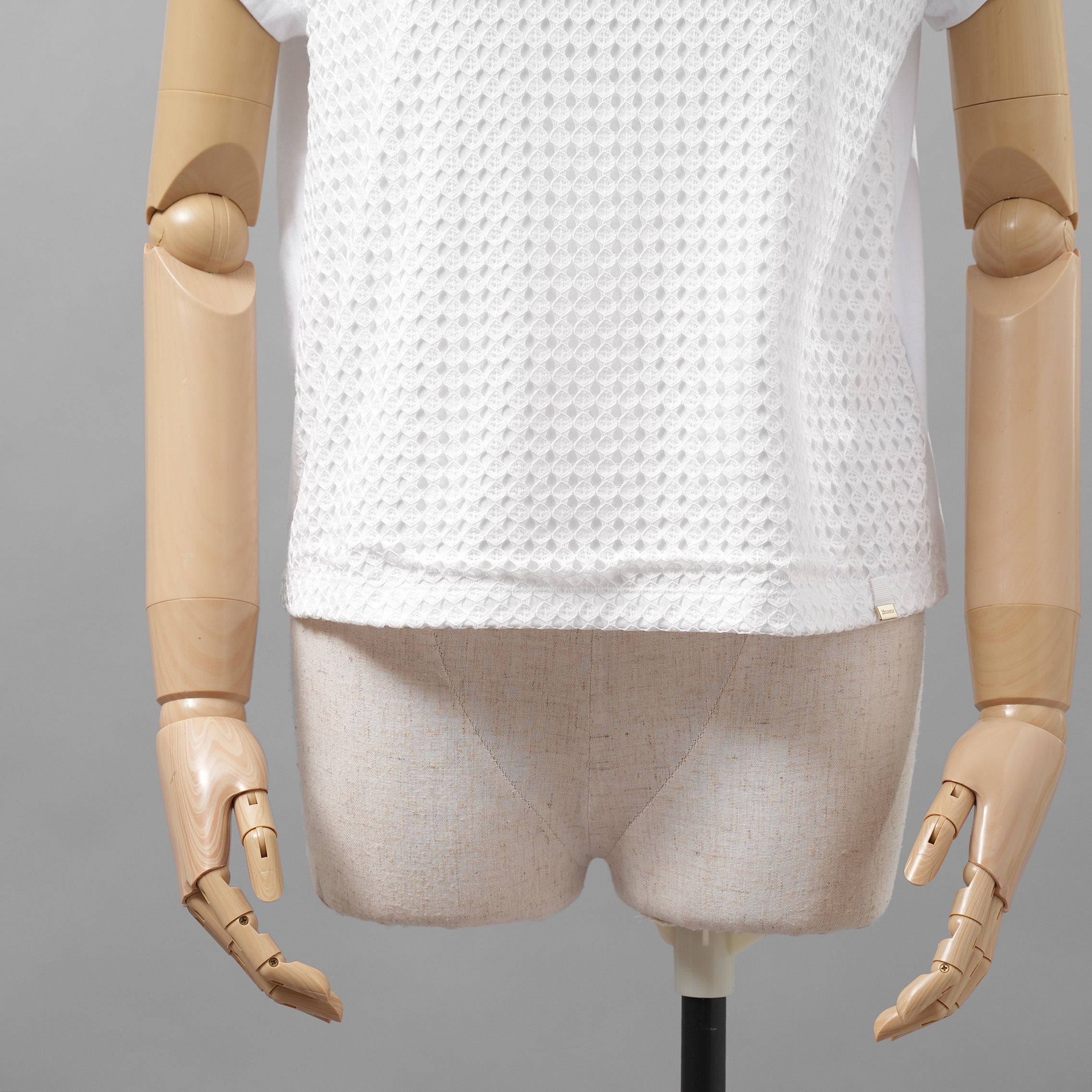 HERNO ヘルノ / 24SS SUPERFINE COTTON JERSEY SPRING LACE 半袖Tシャツ / size 71291-68332-1 /  size40 (WHITE) レディース