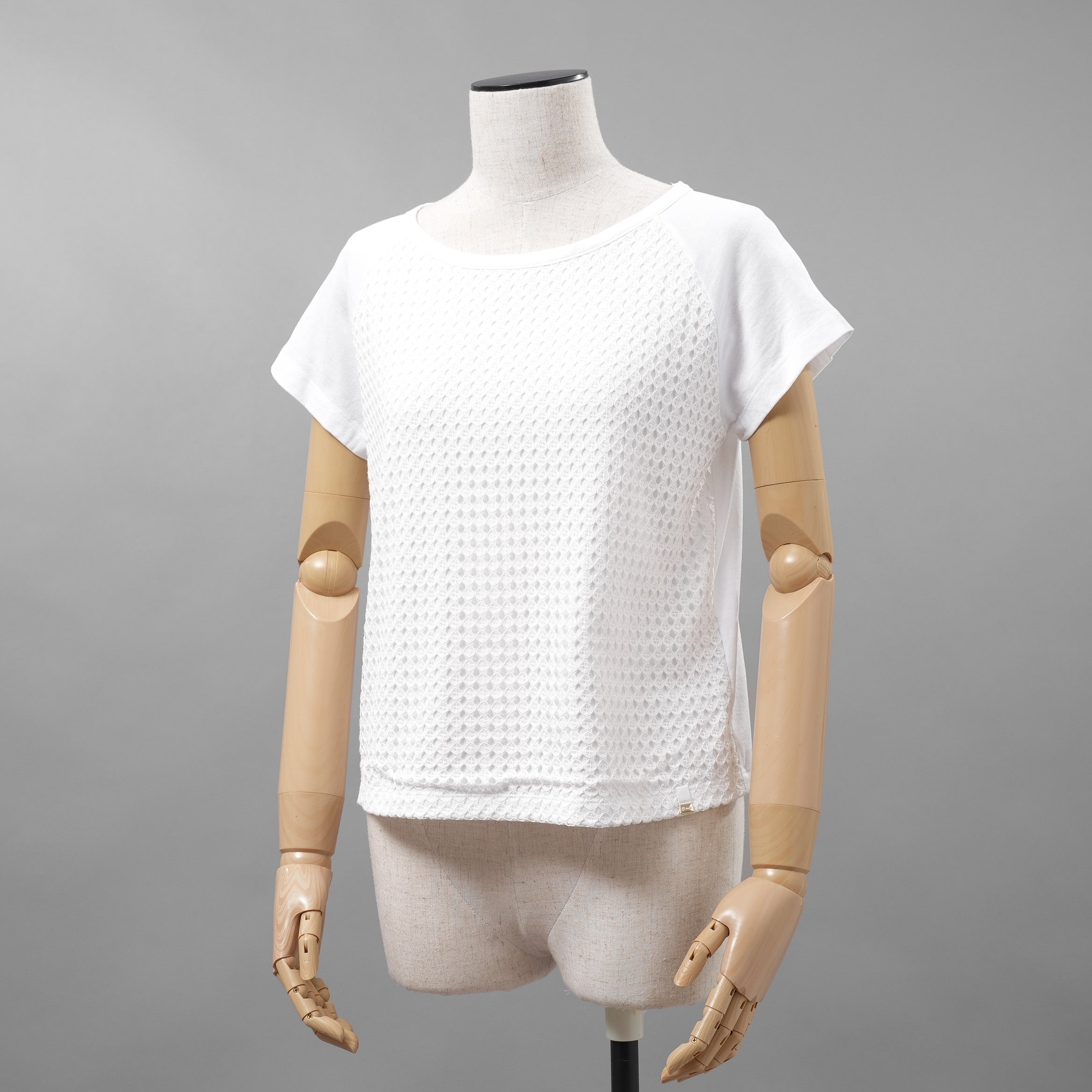 HERNO ヘルノ / 24SS SUPERFINE COTTON JERSEY SPRING LACE 半袖Tシャツ / size 71291-68332-1 /  size40 (WHITE) レディース