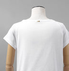 HERNO ヘルノ / 24SS SUPERFINE COTTON JERSEY SPRING LACE 半袖Tシャツ / size 71291-68332-1 /  size40 (WHITE) レディース