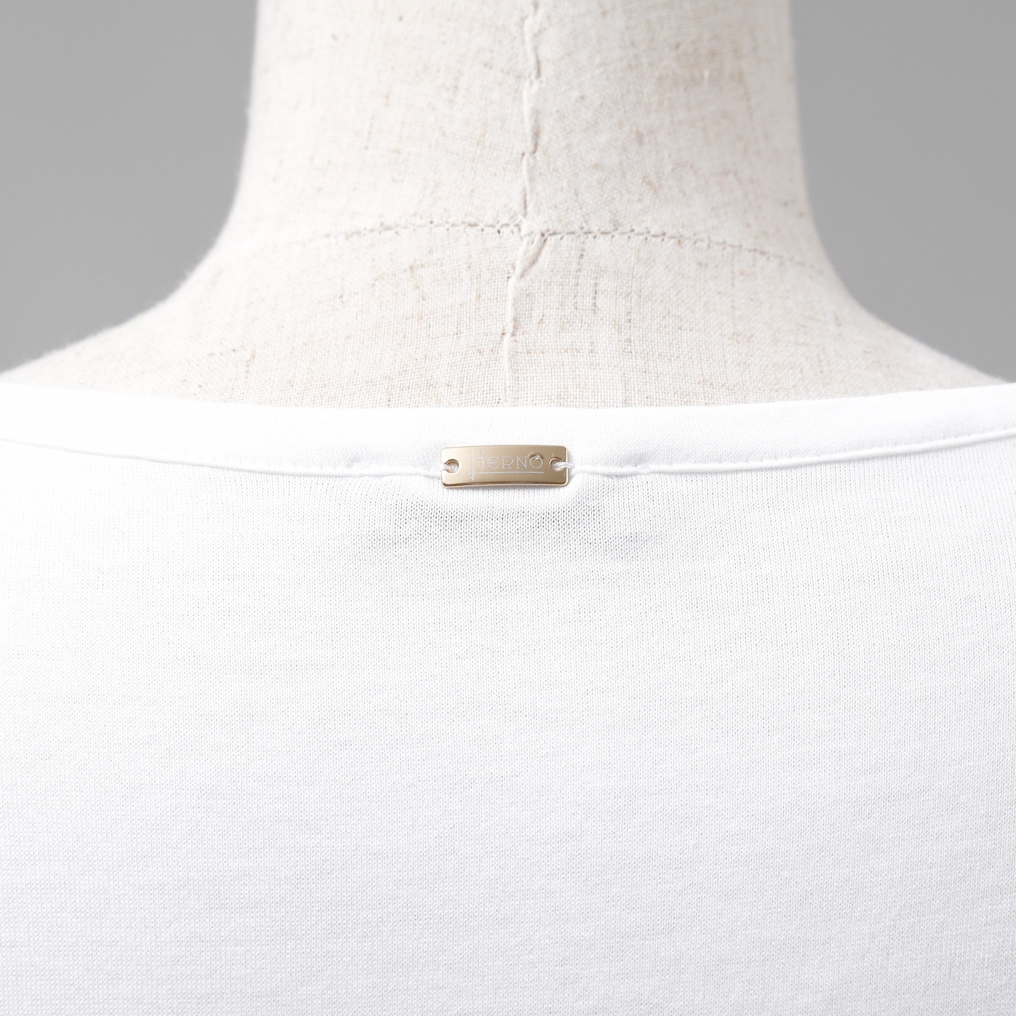 HERNO ヘルノ / 24SS SUPERFINE COTTON JERSEY SPRING LACE 半袖Tシャツ / size 71291-68332-1 /  size40 (WHITE) レディース