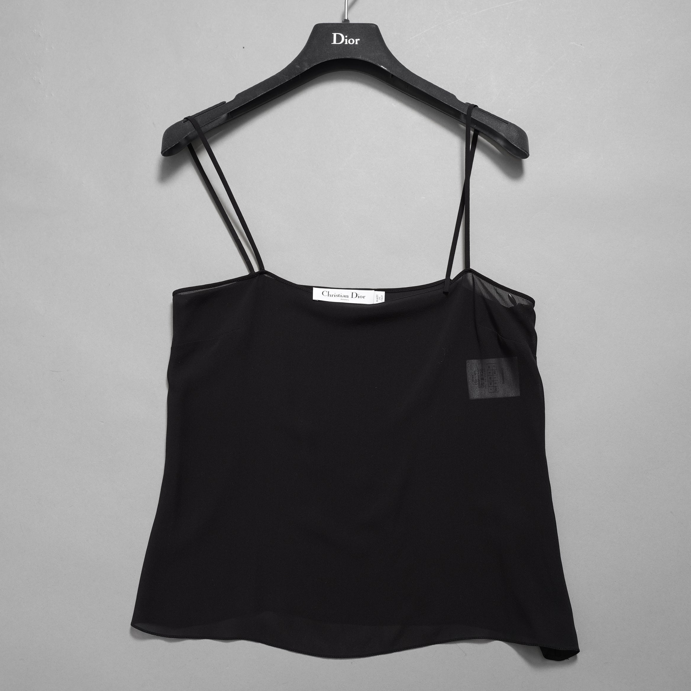 Christian Dior クリスチャンディオール/ 21SS 美品 Sheer Blouse with Plastron メッシュブラウス 長袖シャツ / 111B59A8505 / size 40 (BLACK)