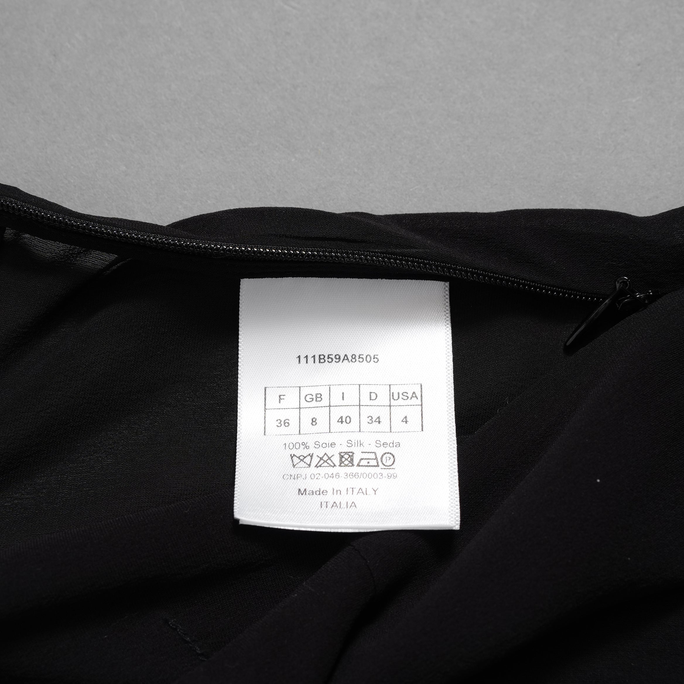 Christian Dior クリスチャンディオール/ 21SS 美品 Sheer Blouse with Plastron メッシュブラウス 長袖シャツ / 111B59A8505 / size 40 (BLACK)