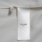 CELINE セリーヌ / 美品 エディ期 / フリル ブラウス / シルククレープ / 長袖シャツ / 2B114008D / size 36 (IVORY WHITE)
