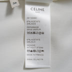 CELINE セリーヌ / 美品 エディ期 / フリル ブラウス / シルククレープ / 長袖シャツ / 2B114008D / size 36 (IVORY WHITE)