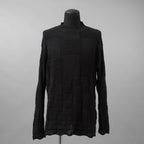 YUTA MATSUOKA ユウタ マツオカ / 25SS 和紙シルクニット プルオーバー 長袖ニット/ size 2 (BLACK)