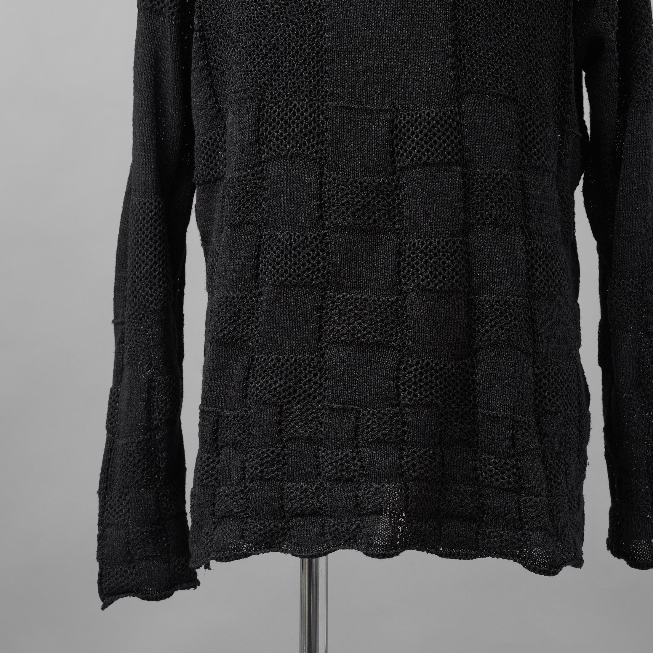 YUTA MATSUOKA ユウタ マツオカ / 25SS 和紙シルクニット プルオーバー 長袖ニット/ size 2 (BLACK)