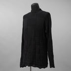 YUTA MATSUOKA ユウタ マツオカ / 25SS 和紙シルクニット プルオーバー 長袖ニット/ size 2 (BLACK)