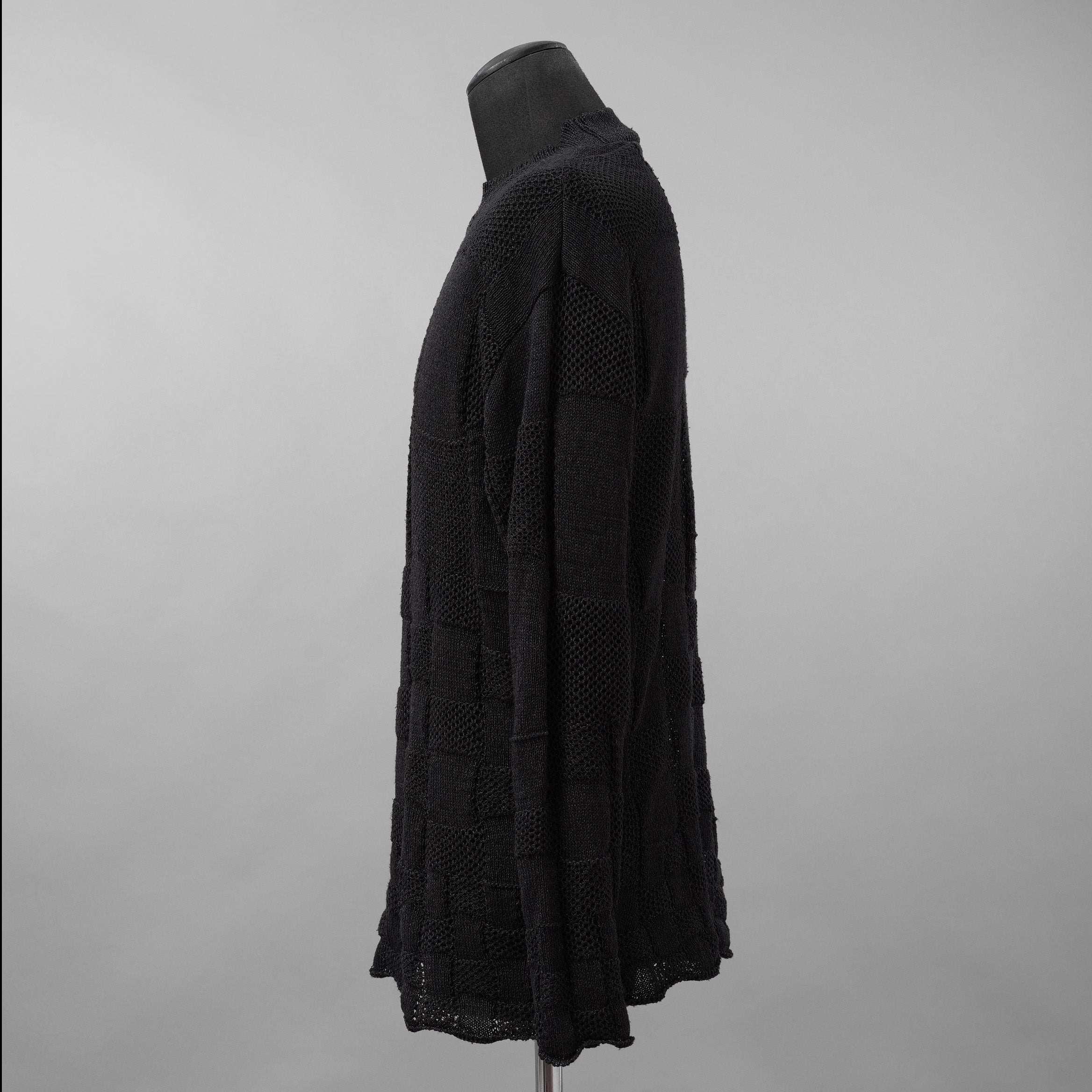 YUTA MATSUOKA ユウタ マツオカ / 25SS 和紙シルクニット プルオーバー 長袖ニット/ size 2 (BLACK)