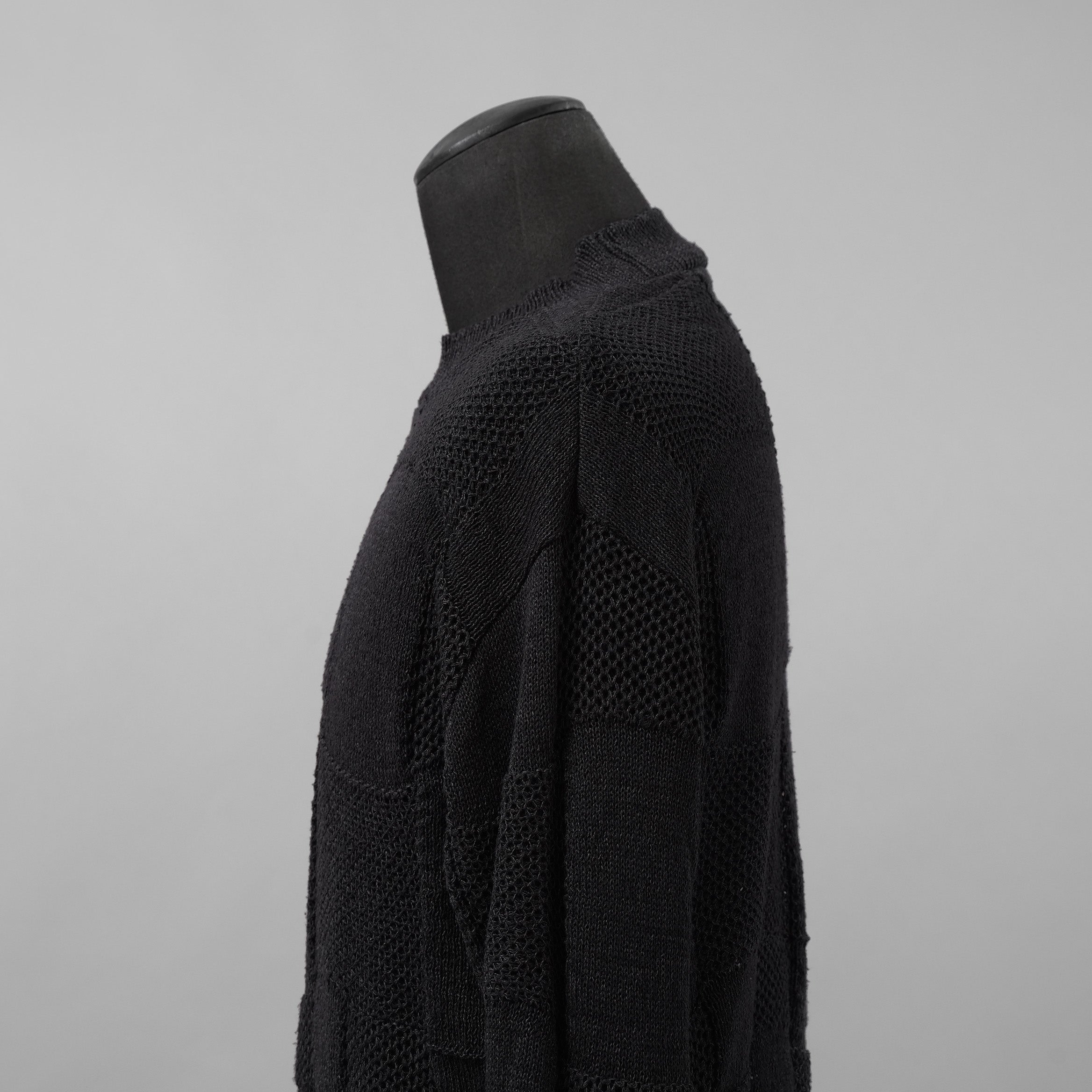 YUTA MATSUOKA ユウタ マツオカ / 25SS 和紙シルクニット プルオーバー 長袖ニット/ size 2 (BLACK)