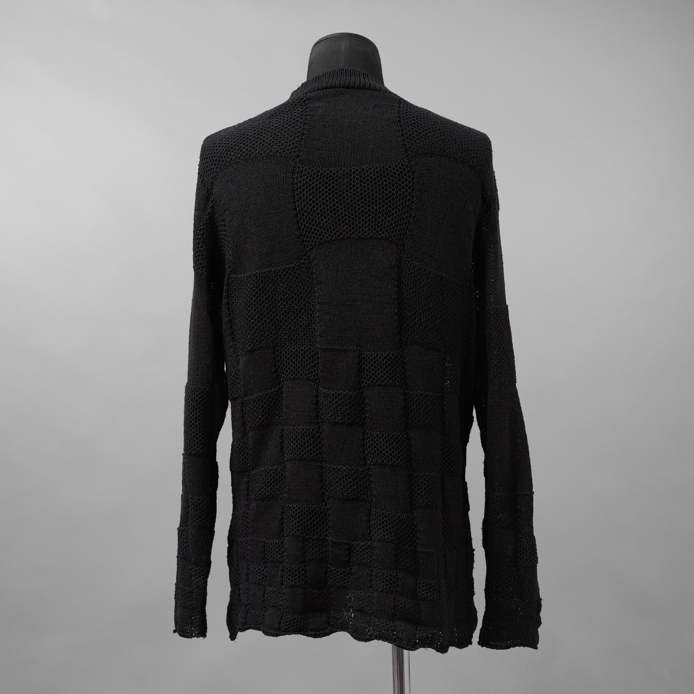 YUTA MATSUOKA ユウタ マツオカ / 25SS 和紙シルクニット プルオーバー 長袖ニット/ size 2 (BLACK)