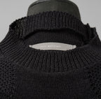 YUTA MATSUOKA ユウタ マツオカ / 25SS 和紙シルクニット プルオーバー 長袖ニット/ size 2 (BLACK)