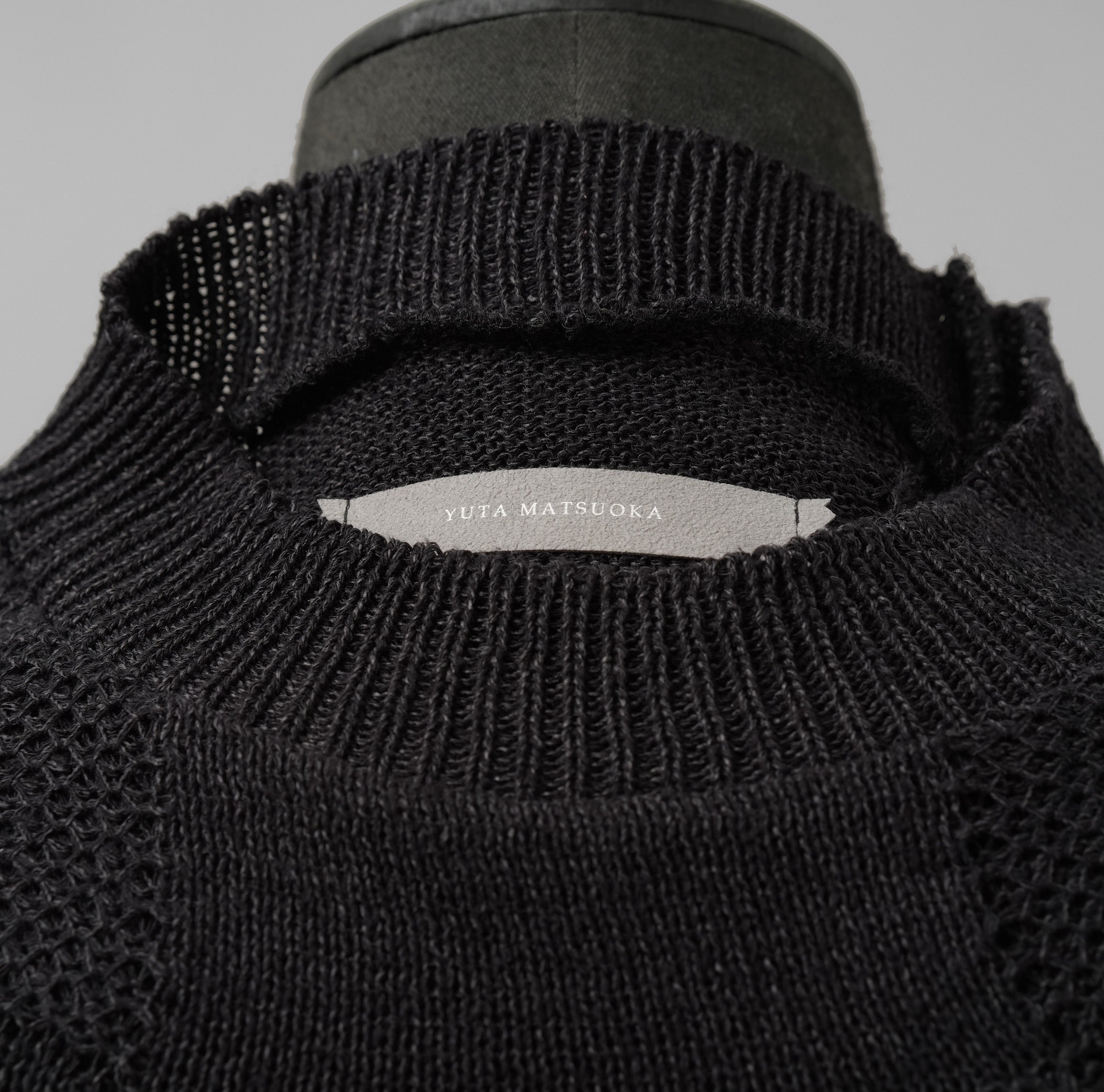 YUTA MATSUOKA ユウタ マツオカ / 25SS 和紙シルクニット プルオーバー 長袖ニット/ size 2 (BLACK)