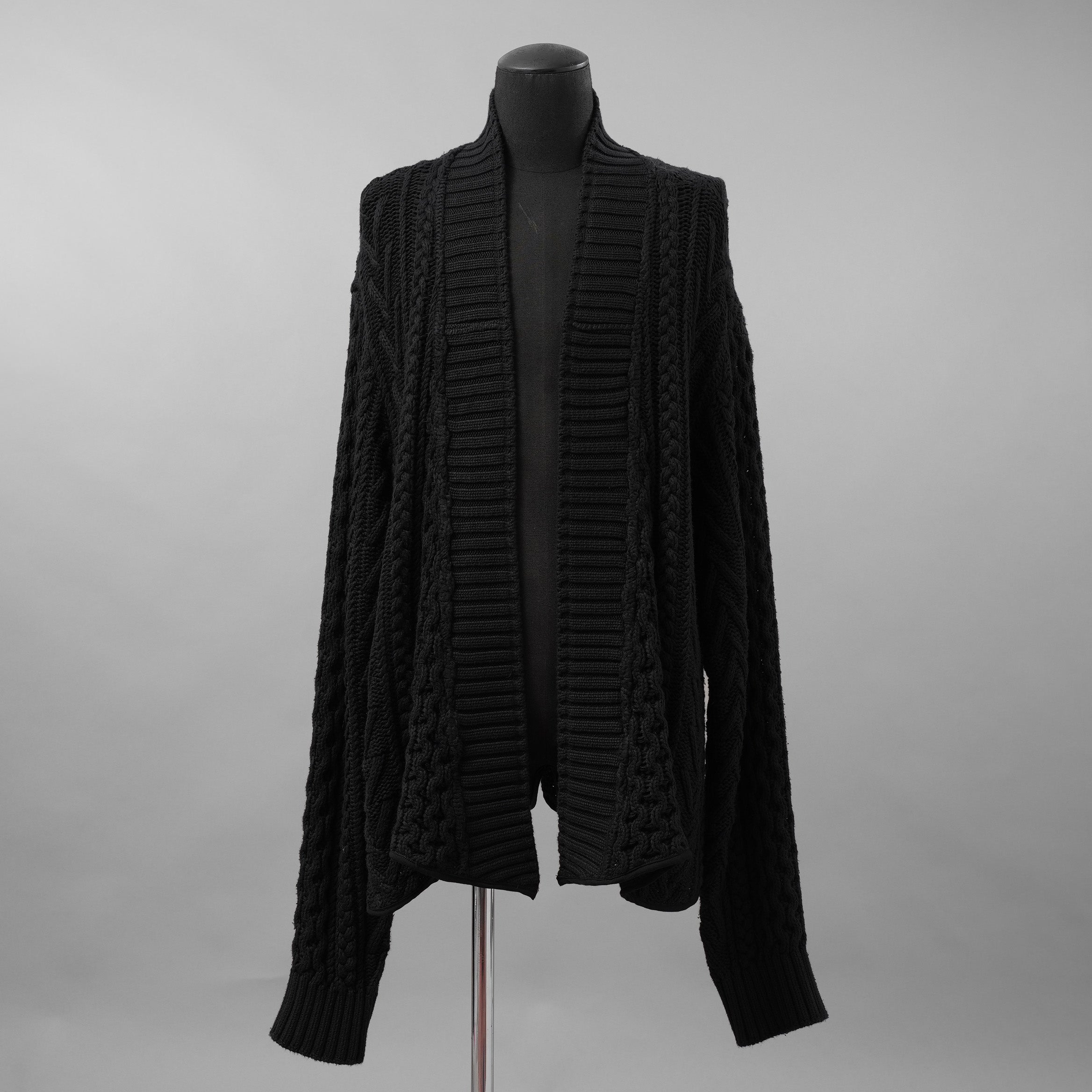 Greg Lauren グレッグローレン / 美品 25SS ロンハーマン別注 Fisherman Sweater フィッシャーマン ニット カーディガン / JM033 RN-151948 / size 2 (BLACK)