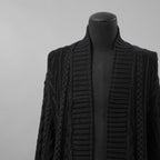 Greg Lauren グレッグローレン / 美品 25SS ロンハーマン別注 Fisherman Sweater フィッシャーマン ニット カーディガン / JM033 RN-151948 / size 2 (BLACK)