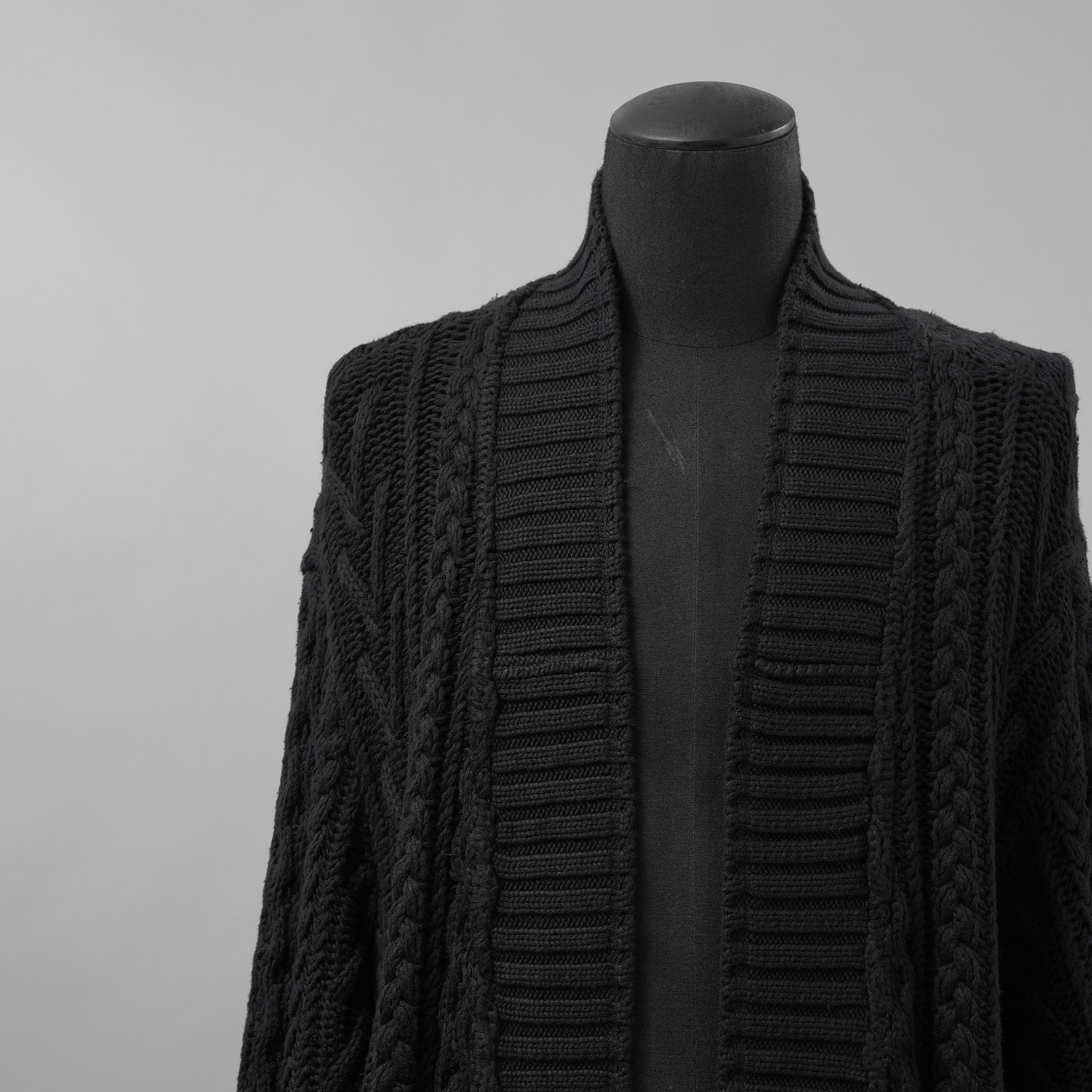 Greg Lauren グレッグローレン / 美品 25SS ロンハーマン別注 Fisherman Sweater フィッシャーマン ニット カーディガン / JM033 RN-151948 / size 2 (BLACK)
