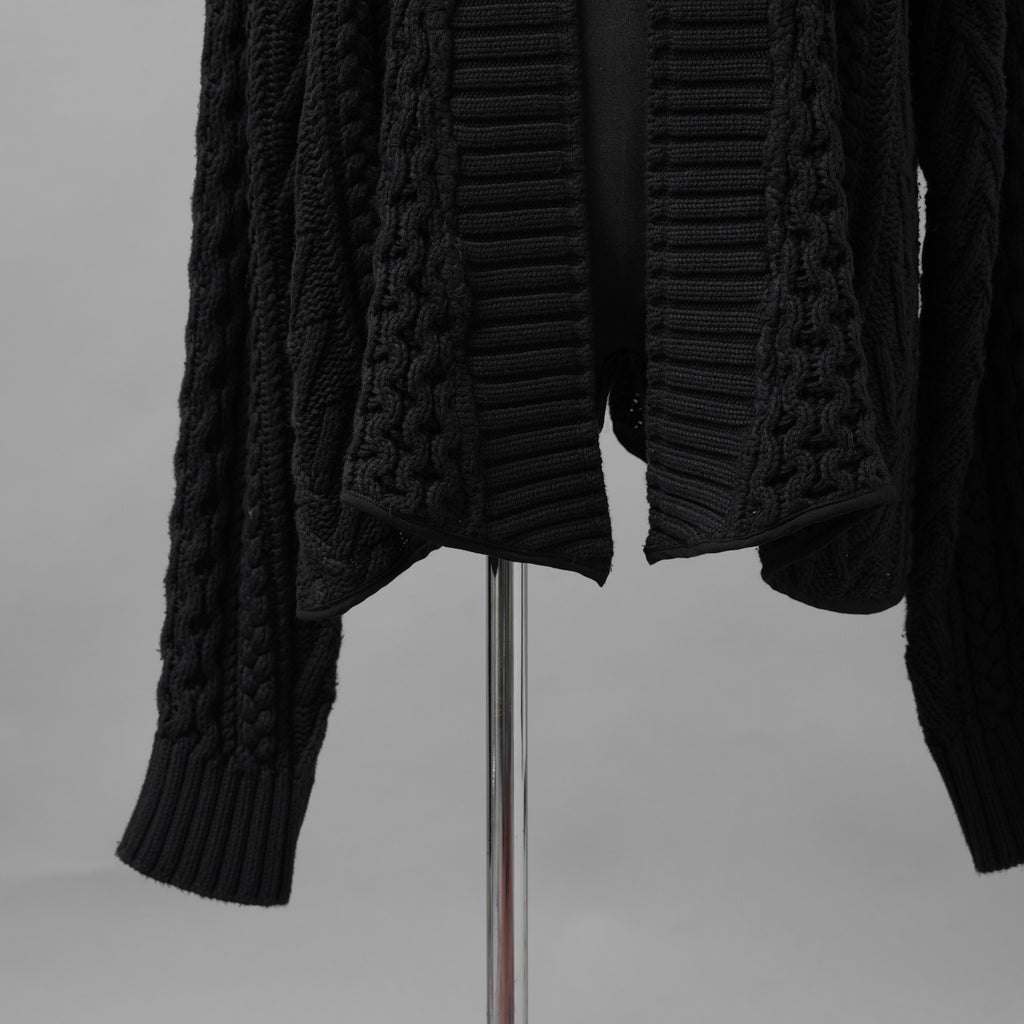 Greg Lauren グレッグローレン / 美品 25SS ロンハーマン別注 Fisherman Sweater フィッシャーマン ニット カーディガン / JM033 RN-151948 / size 2 (BLACK)