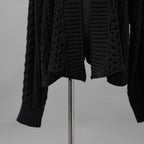 Greg Lauren グレッグローレン / 美品 25SS ロンハーマン別注 Fisherman Sweater フィッシャーマン ニット カーディガン / JM033 RN-151948 / size 2 (BLACK)