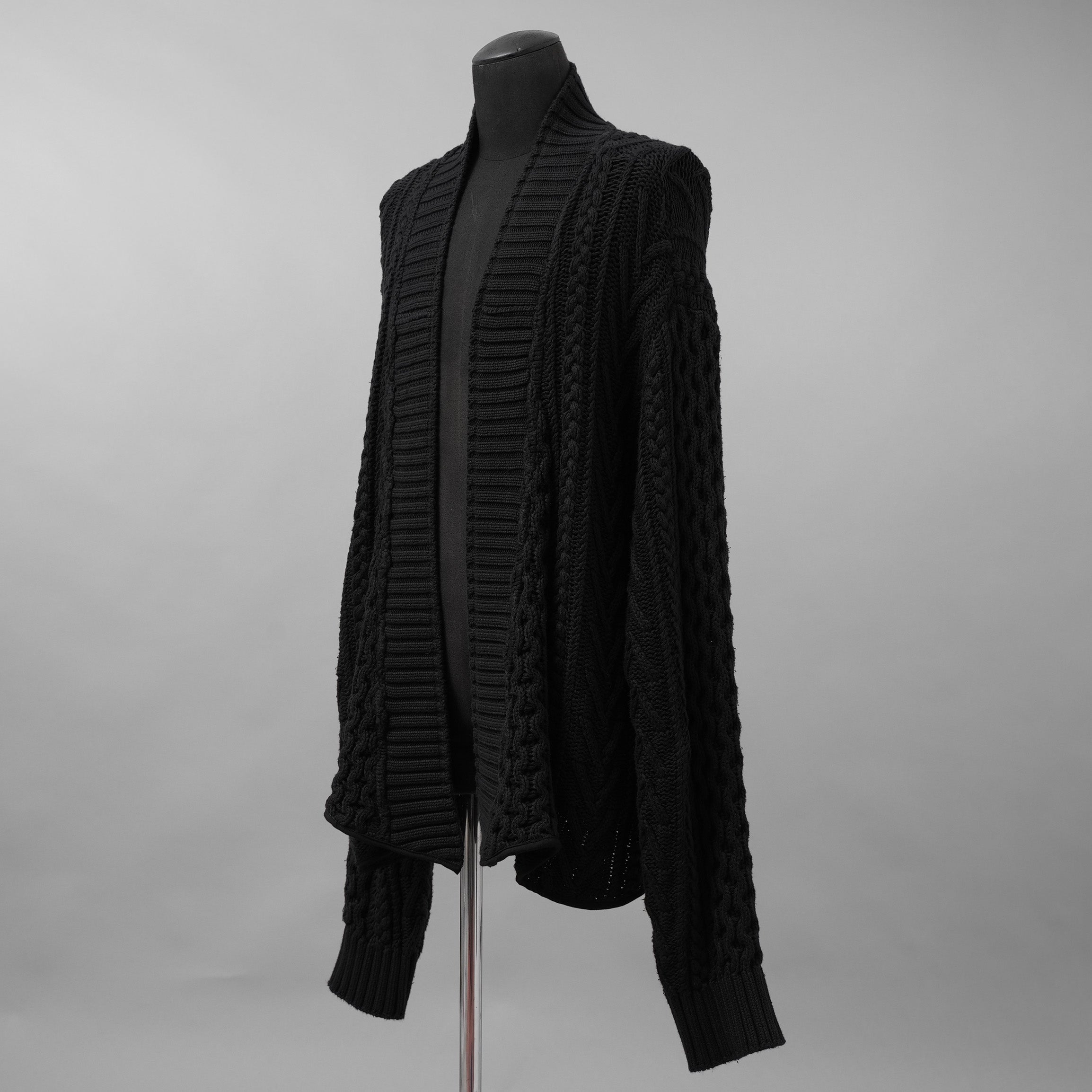 Greg Lauren グレッグローレン / 美品 25SS ロンハーマン別注 Fisherman Sweater フィッシャーマン ニット カーディガン / JM033 RN-151948 / size 2 (BLACK)