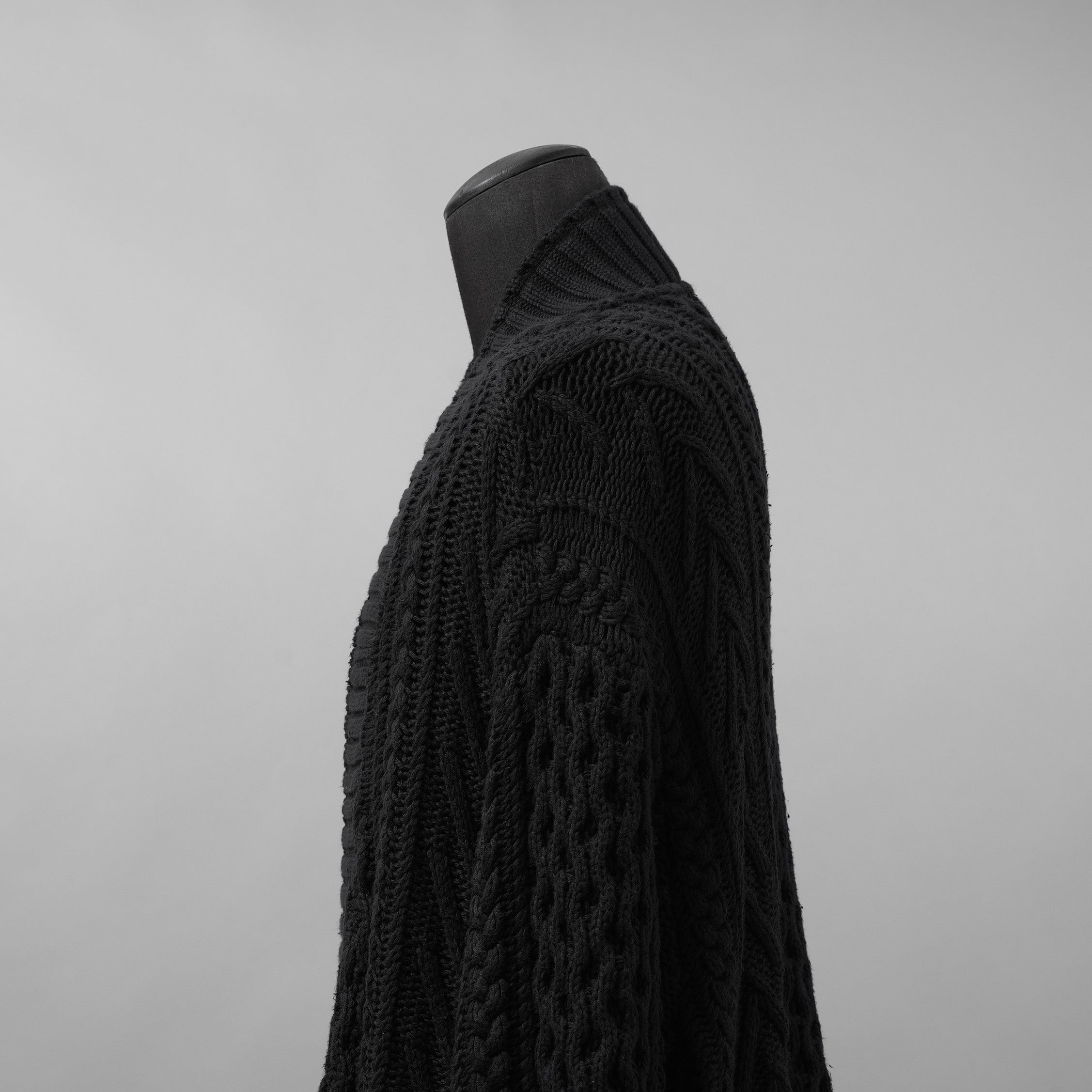 Greg Lauren グレッグローレン / 美品 25SS ロンハーマン別注 Fisherman Sweater フィッシャーマン ニット カーディガン / JM033 RN-151948 / size 2 (BLACK)