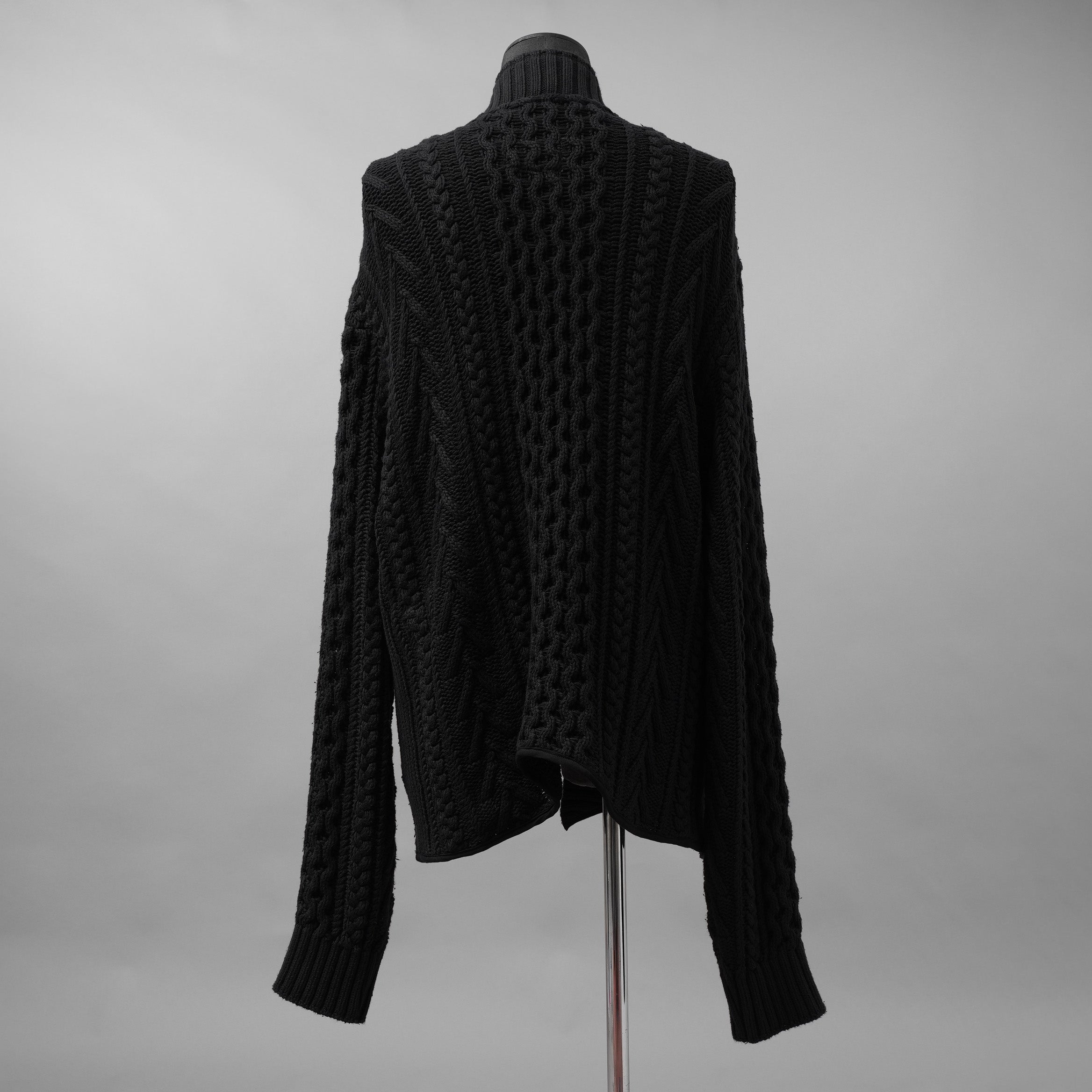 Greg Lauren グレッグローレン / 美品 25SS ロンハーマン別注 Fisherman Sweater フィッシャーマン ニット カーディガン / JM033 RN-151948 / size 2 (BLACK)
