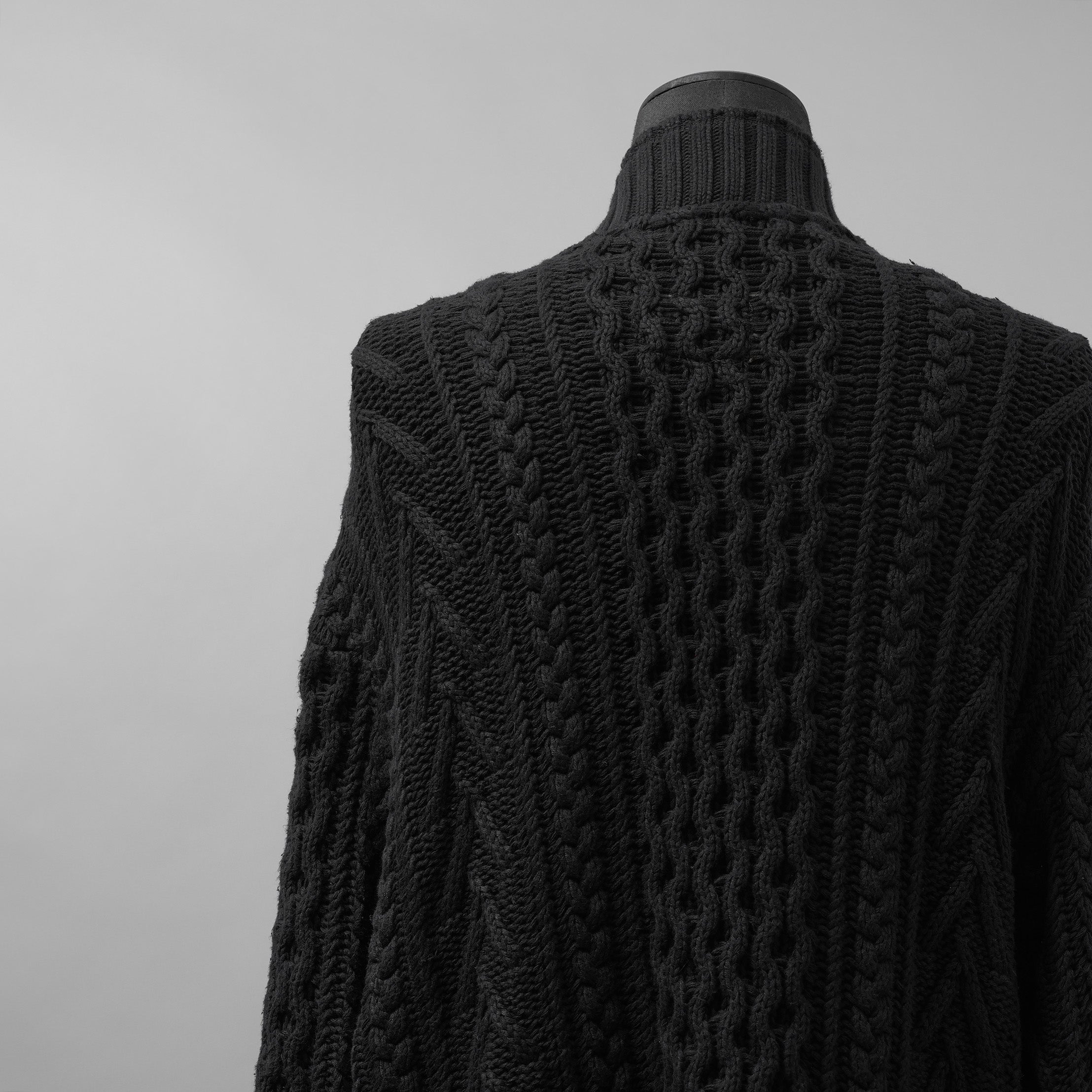 Greg Lauren グレッグローレン / 美品 25SS ロンハーマン別注 Fisherman Sweater フィッシャーマン ニット カーディガン / JM033 RN-151948 / size 2 (BLACK)