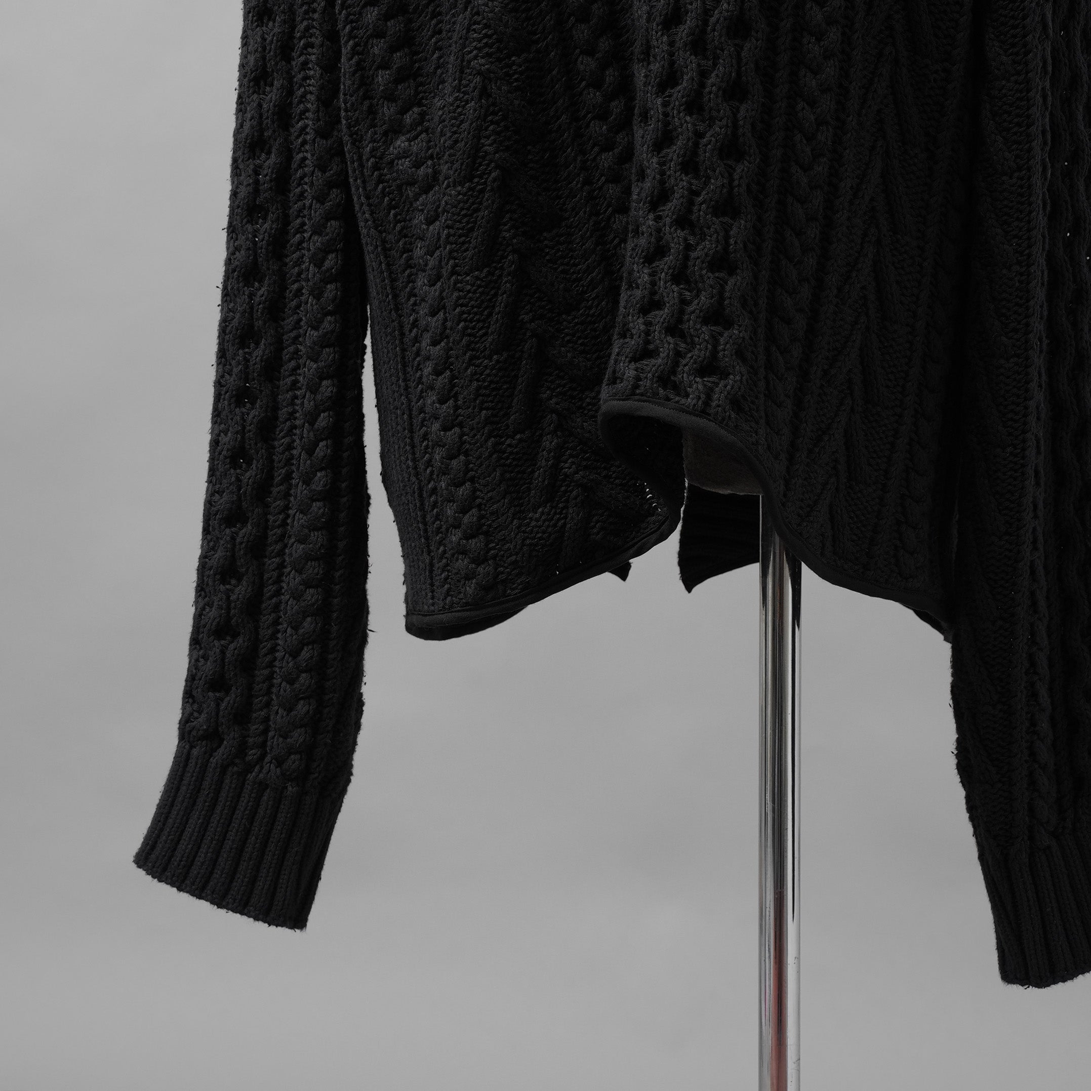 Greg Lauren グレッグローレン / 美品 25SS ロンハーマン別注 Fisherman Sweater フィッシャーマン ニット カーディガン / JM033 RN-151948 / size 2 (BLACK)