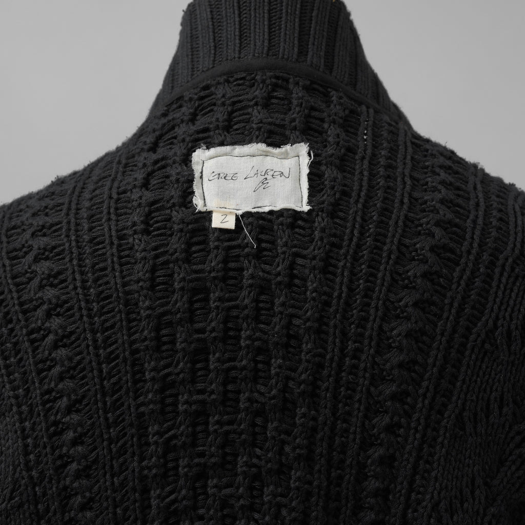 Greg Lauren グレッグローレン / 美品 25SS ロンハーマン別注 Fisherman Sweater フィッシャーマン ニット カーディガン / JM033 RN-151948 / size 2 (BLACK)