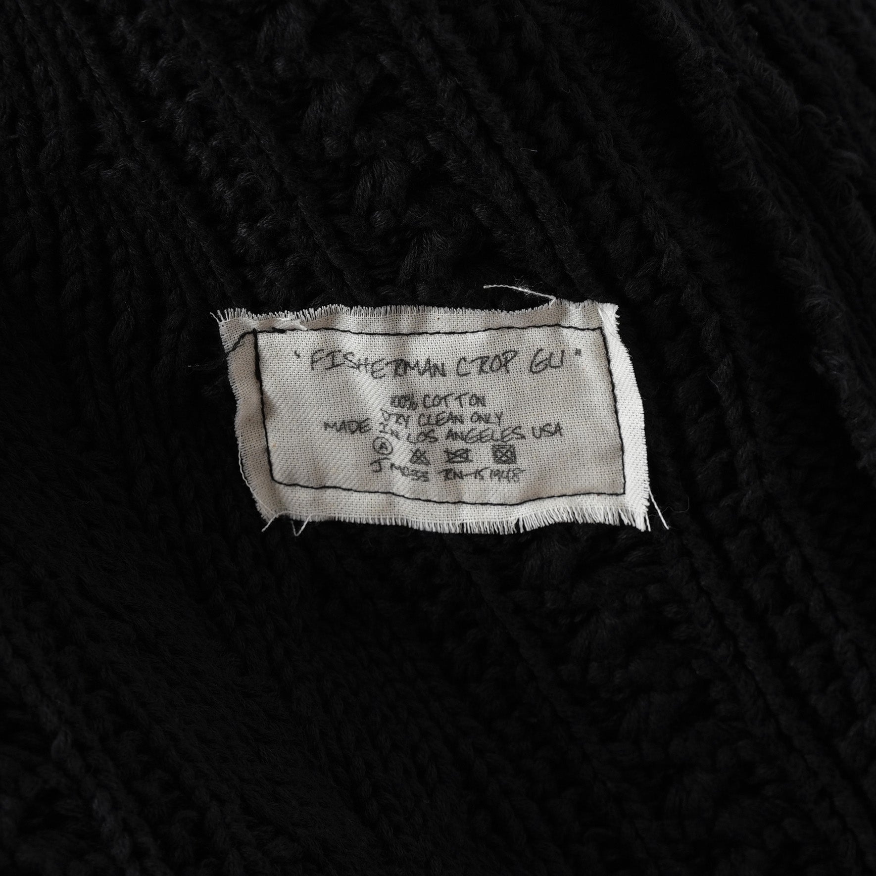 Greg Lauren グレッグローレン / 美品 25SS ロンハーマン別注 Fisherman Sweater フィッシャーマン ニット カーディガン / JM033 RN-151948 / size 2 (BLACK)