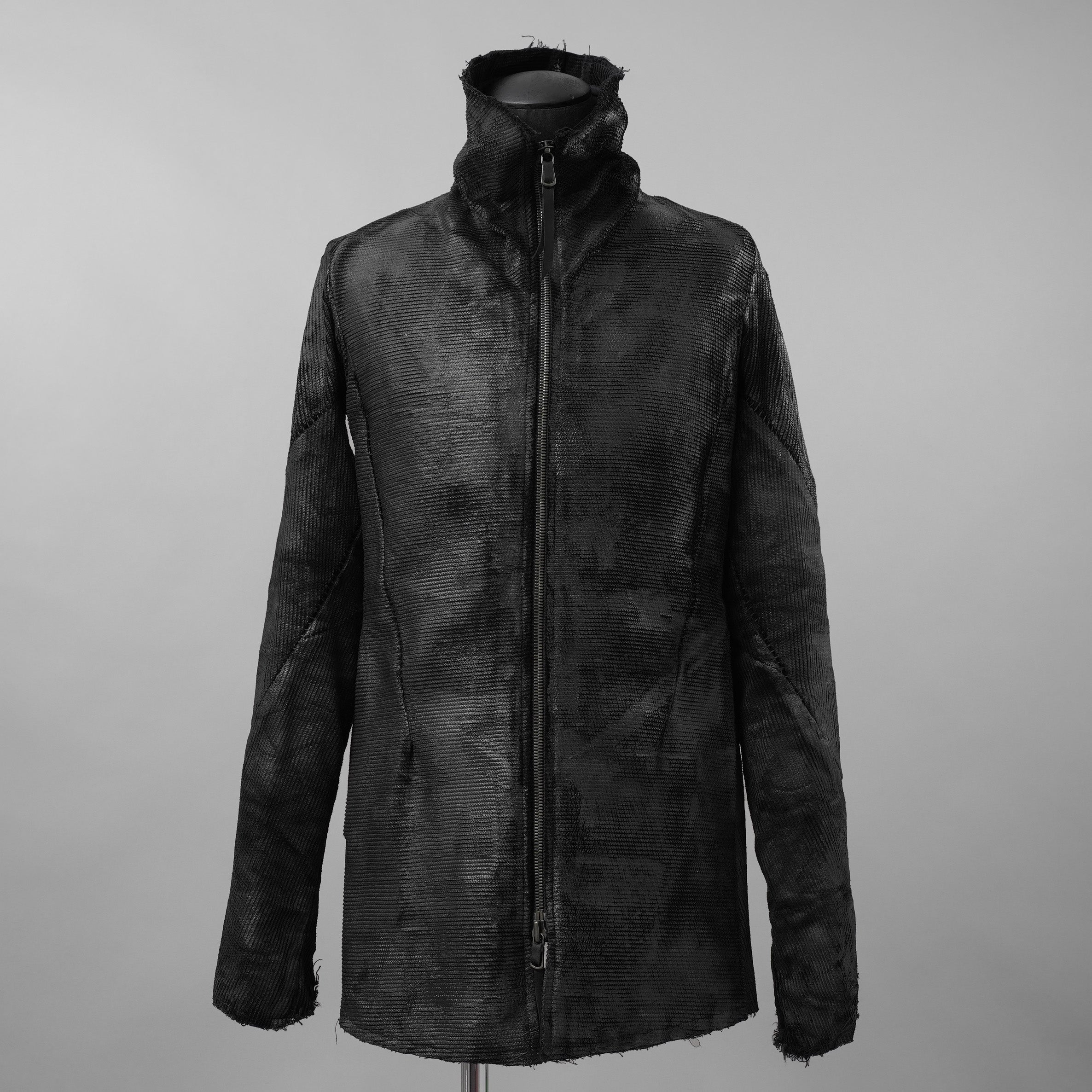 Leon Emanuel Blanck レオン エマニュエル ブランク / 美品 18AW FORCED STRAIGHTJACKET HEAVY CHORD with LATEX TREATMENT コーティング ジャケット / size 46  (BLACK)
