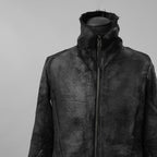 Leon Emanuel Blanck レオン エマニュエル ブランク / 美品 18AW FORCED STRAIGHTJACKET HEAVY CHORD with LATEX TREATMENT コーティング ジャケット / size 46  (BLACK)