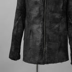 Leon Emanuel Blanck レオン エマニュエル ブランク / 美品 18AW FORCED STRAIGHTJACKET HEAVY CHORD with LATEX TREATMENT コーティング ジャケット / size 46  (BLACK)
