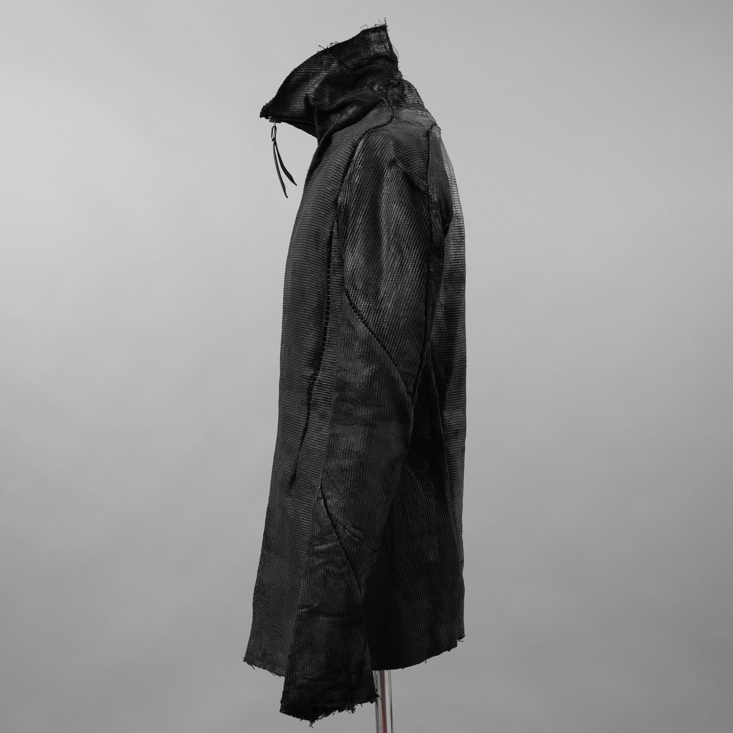 Leon Emanuel Blanck レオン エマニュエル ブランク / 美品 18AW FORCED STRAIGHTJACKET HEAVY CHORD with LATEX TREATMENT コーティング ジャケット / size 46  (BLACK)