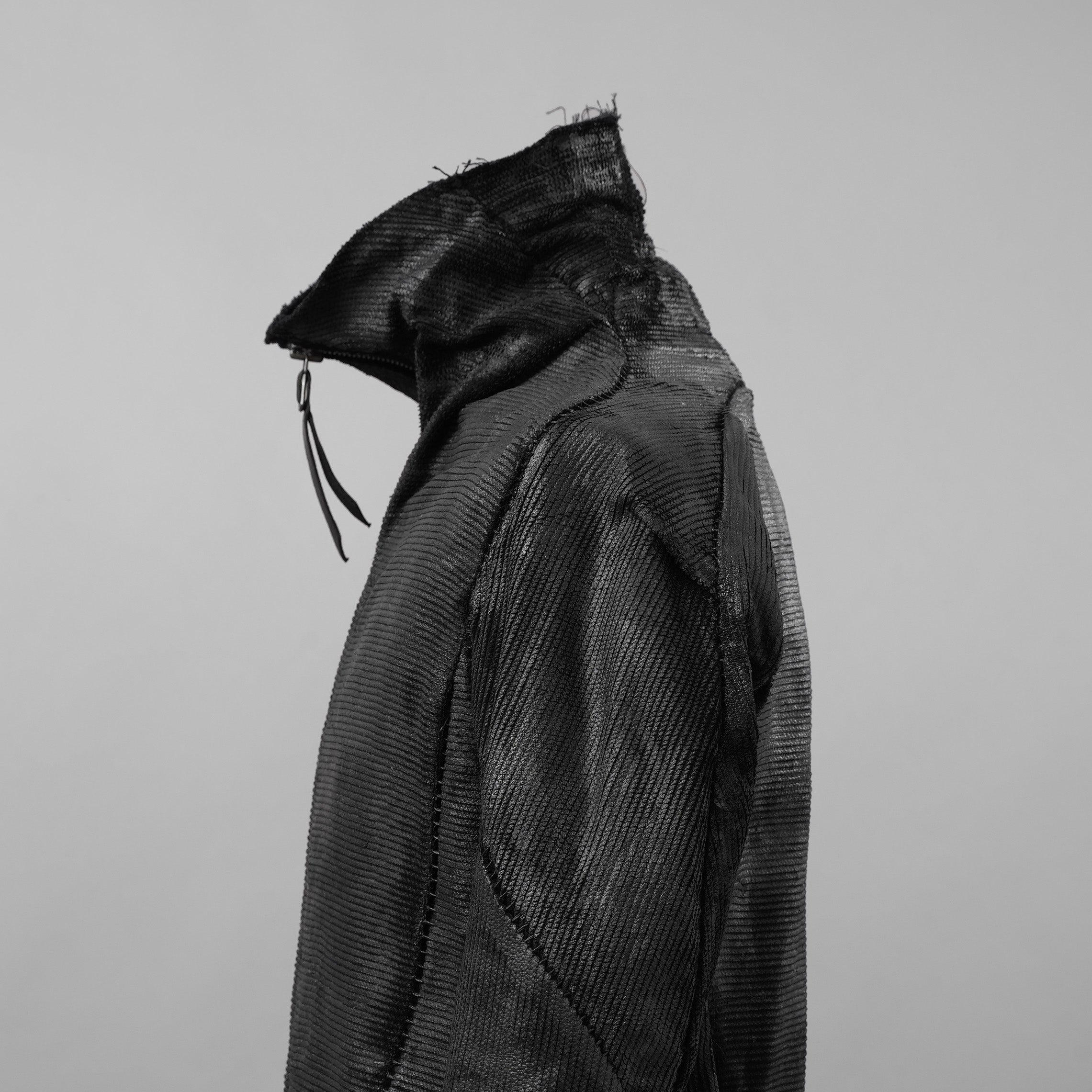 Leon Emanuel Blanck レオン エマニュエル ブランク / 美品 18AW FORCED STRAIGHTJACKET HEAVY CHORD with LATEX TREATMENT コーティング ジャケット / size 46  (BLACK)