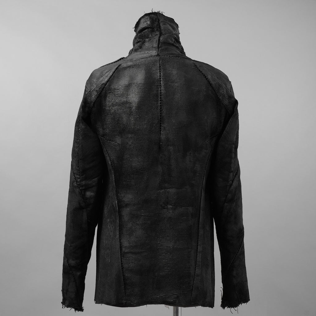 Leon Emanuel Blanck レオン エマニュエル ブランク / 美品 18AW FORCED STRAIGHTJACKET HEAVY CHORD with LATEX TREATMENT コーティング ジャケット / size 46  (BLACK)