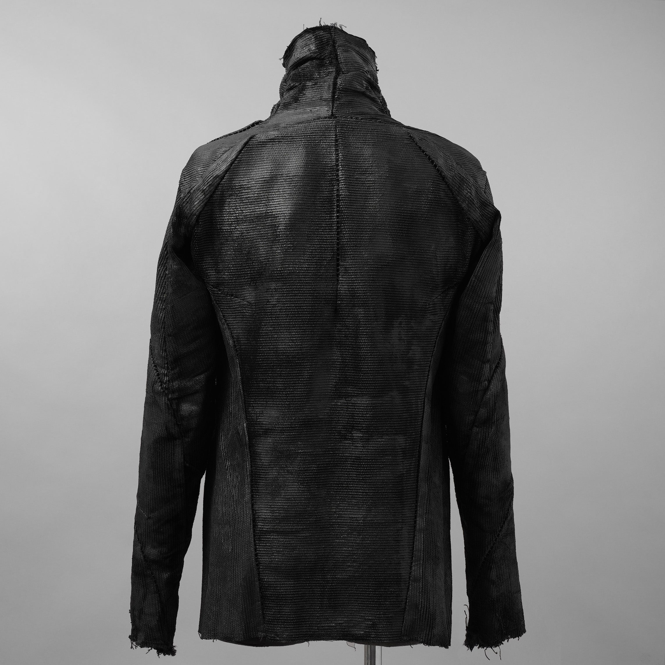 Leon Emanuel Blanck レオン エマニュエル ブランク / 美品 18AW FORCED STRAIGHTJACKET HEAVY CHORD with LATEX TREATMENT コーティング ジャケット / size 46  (BLACK)