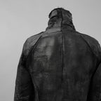 Leon Emanuel Blanck レオン エマニュエル ブランク / 美品 18AW FORCED STRAIGHTJACKET HEAVY CHORD with LATEX TREATMENT コーティング ジャケット / size 46  (BLACK)