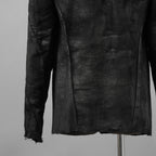 Leon Emanuel Blanck レオン エマニュエル ブランク / 美品 18AW FORCED STRAIGHTJACKET HEAVY CHORD with LATEX TREATMENT コーティング ジャケット / size 46  (BLACK)