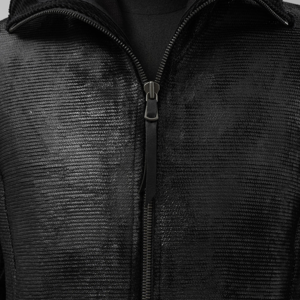 Leon Emanuel Blanck レオン エマニュエル ブランク / 美品 18AW FORCED STRAIGHTJACKET HEAVY CHORD with LATEX TREATMENT コーティング ジャケット / size 46  (BLACK)