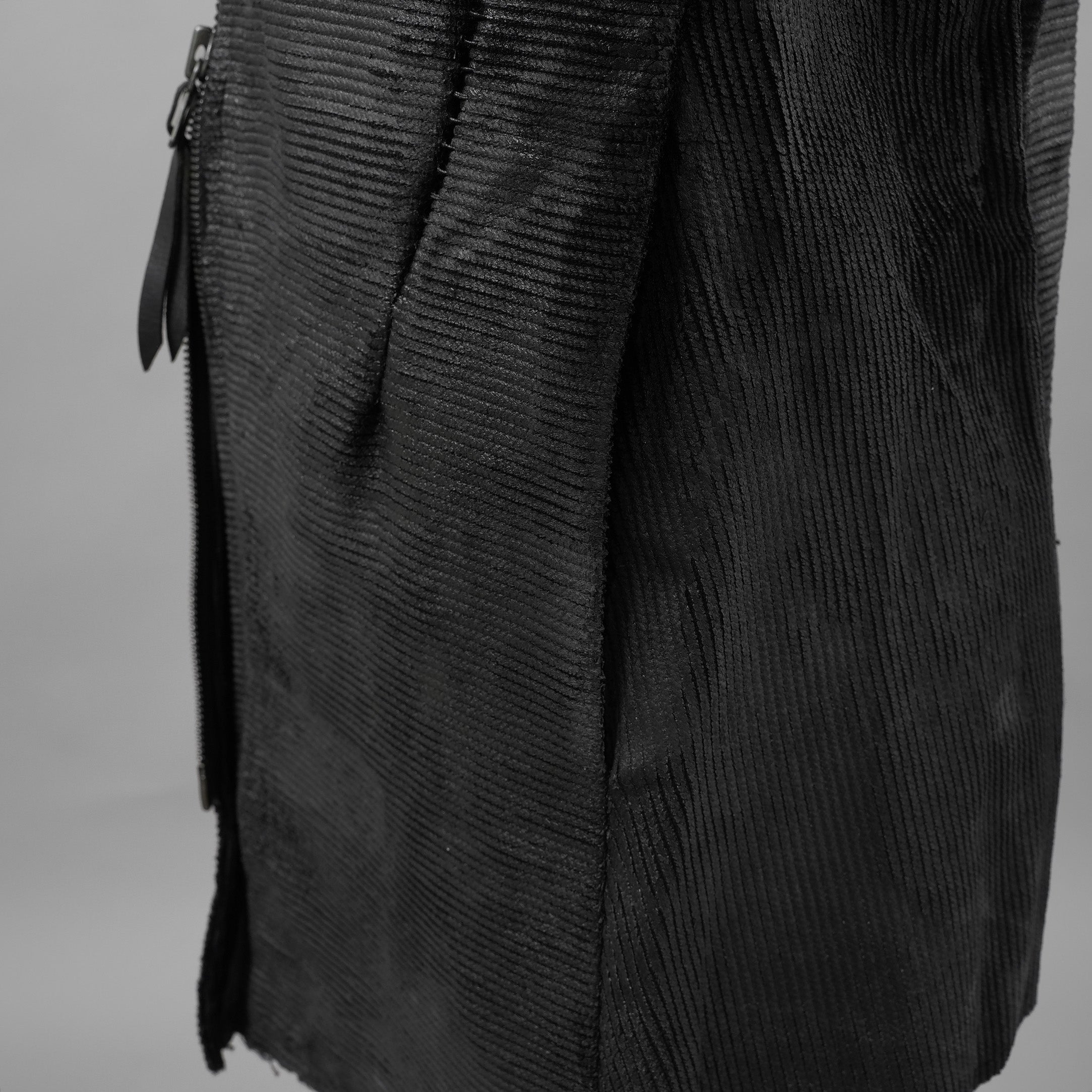 Leon Emanuel Blanck レオン エマニュエル ブランク / 美品 18AW FORCED STRAIGHTJACKET HEAVY CHORD with LATEX TREATMENT コーティング ジャケット / size 46  (BLACK)