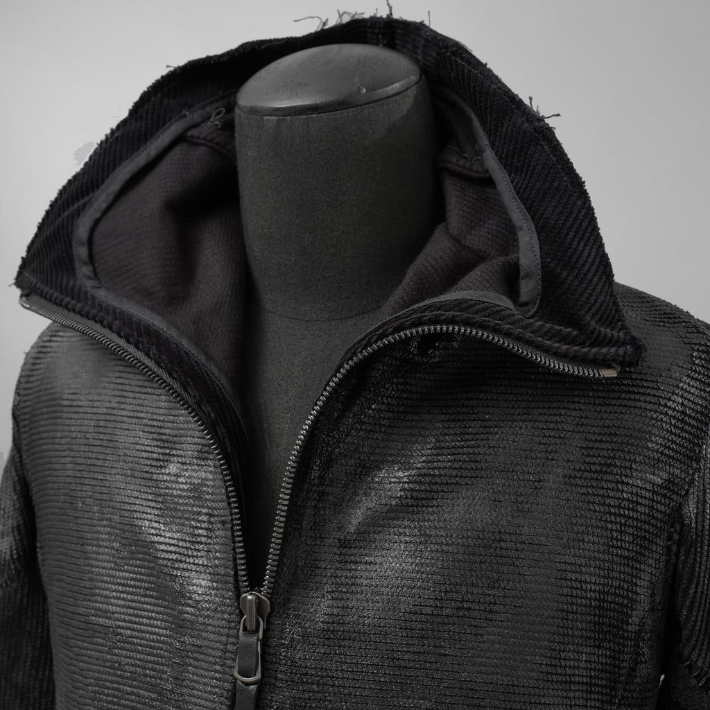 Leon Emanuel Blanck レオン エマニュエル ブランク / 美品 18AW FORCED STRAIGHTJACKET HEAVY CHORD with LATEX TREATMENT コーティング ジャケット / size 46  (BLACK)
