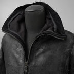 Leon Emanuel Blanck レオン エマニュエル ブランク / 美品 18AW FORCED STRAIGHTJACKET HEAVY CHORD with LATEX TREATMENT コーティング ジャケット / size 46  (BLACK)