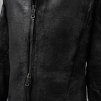 Leon Emanuel Blanck レオン エマニュエル ブランク / 美品 18AW FORCED STRAIGHTJACKET HEAVY CHORD with LATEX TREATMENT コーティング ジャケット / size 46  (BLACK)