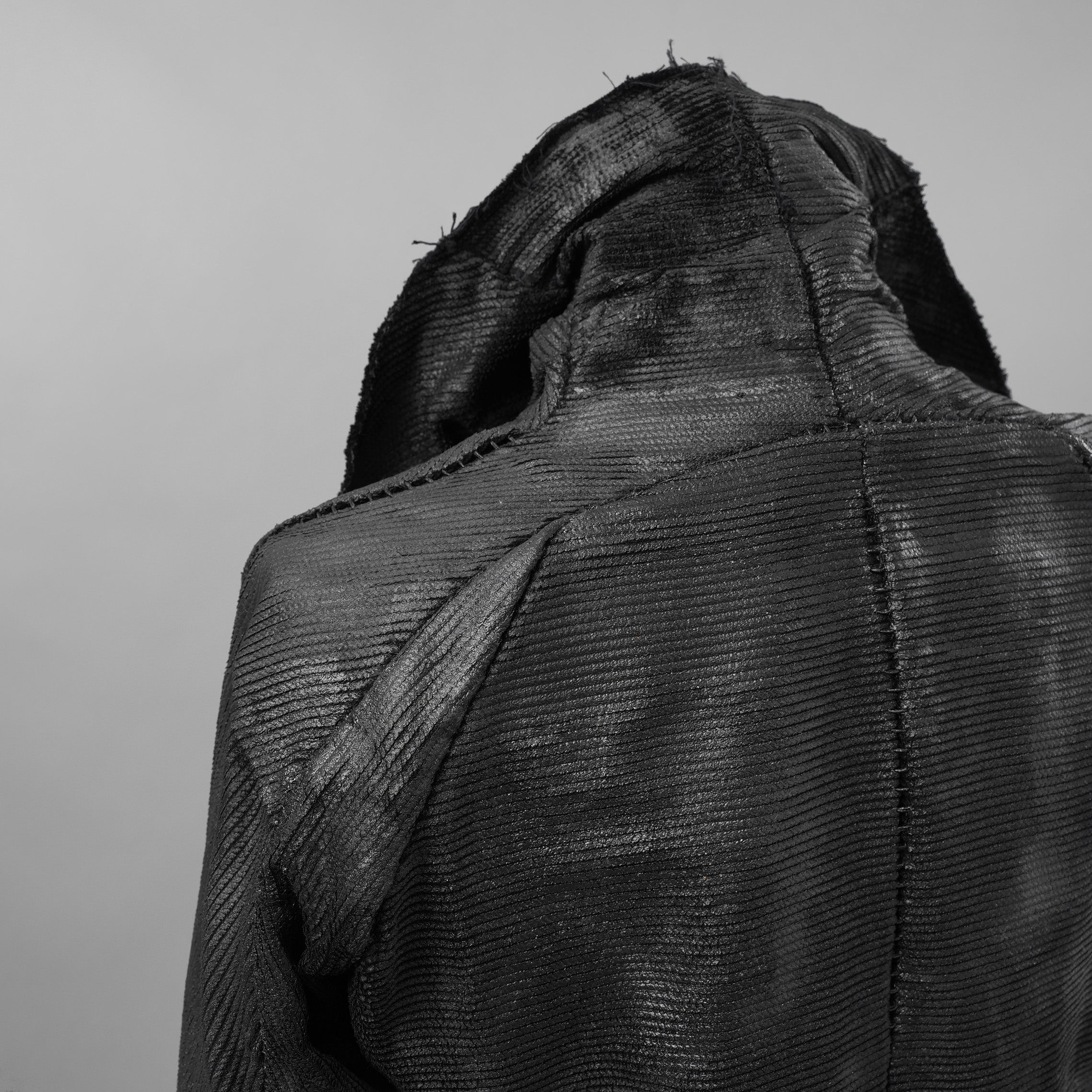Leon Emanuel Blanck レオン エマニュエル ブランク / 美品 18AW FORCED STRAIGHTJACKET HEAVY CHORD with LATEX TREATMENT コーティング ジャケット / size 46  (BLACK)